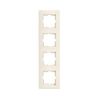 Рамка четверная вертикальная крем VIKO MERIDIAN 90979034-WH